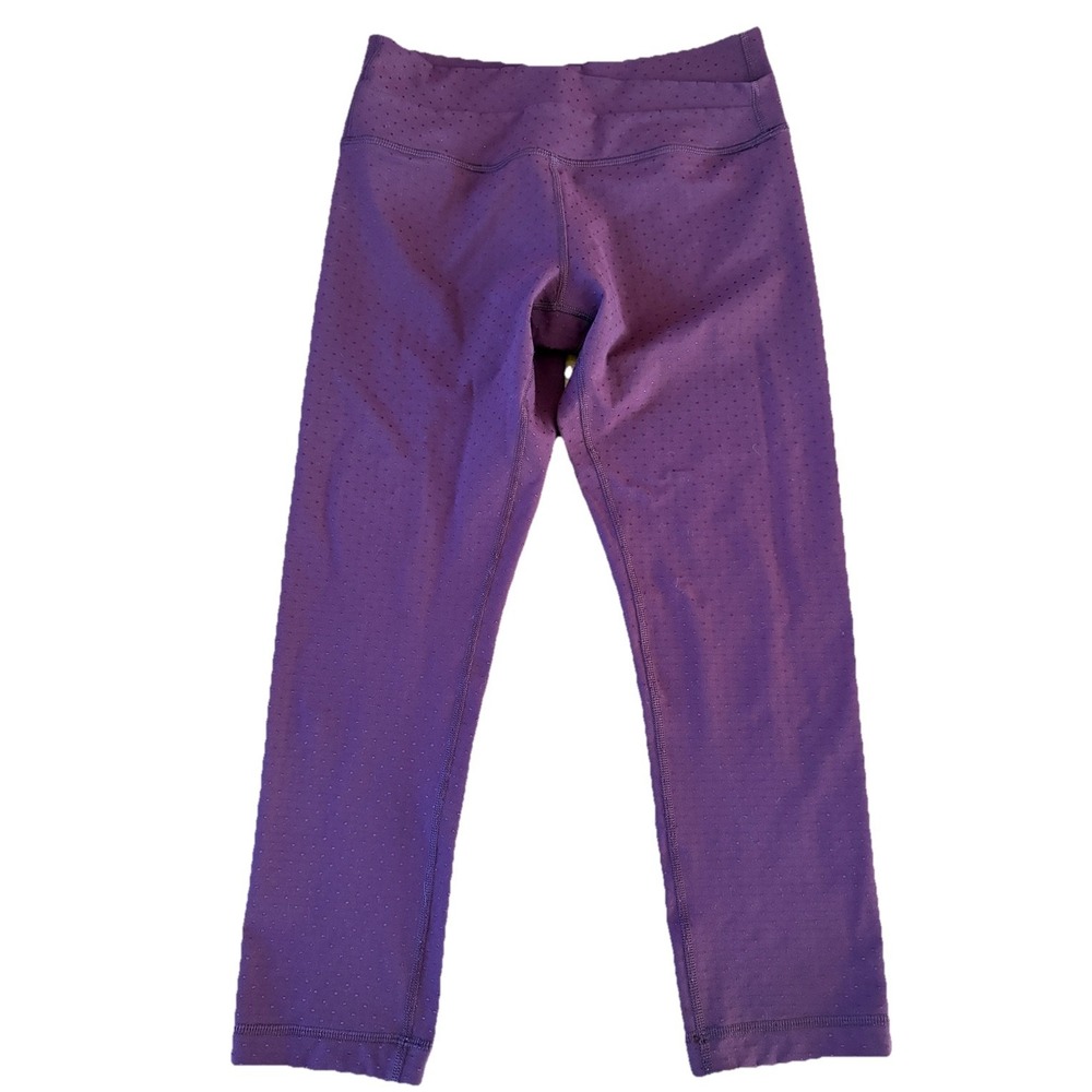 Lululemon Astro Wunder Under Crop Leggings Maroon Women's Size 4 Shine Dot